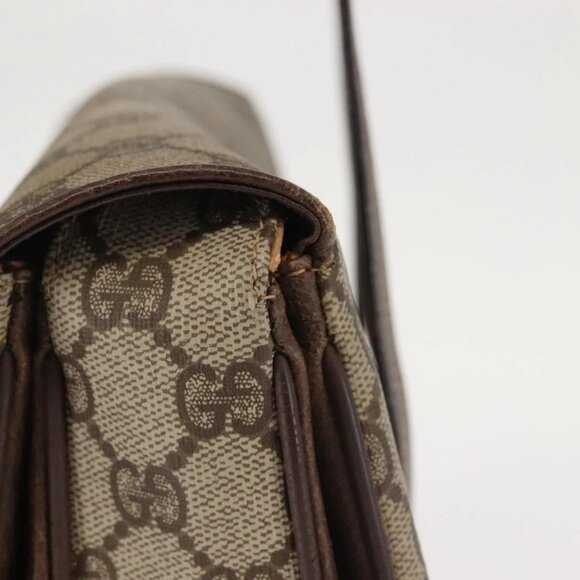 GUCCI GG Supreme Hand Bag PVC Beige Gold 116 02 080 Auth BA6160 - Picture 5 of 15